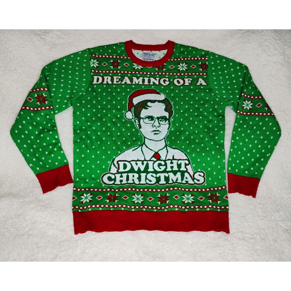 Tipsy Elves The Office Dreaming of a Dwight Christmas Ugly Sweater M Unisex